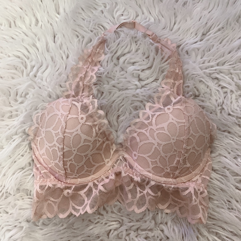 Pink | Padded Laced Bralette